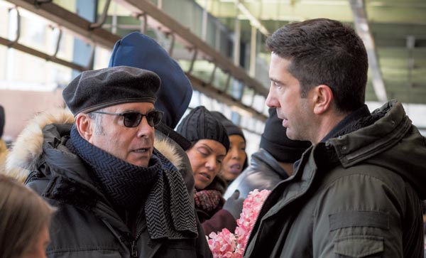 Clyde Phillips talks to AMC’s Feed the Beast star David Schwimmer. (photo by Ali Paige Goldstein/AMC)