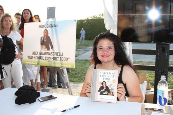 Alex Guarnaschelli signing copies of her new book