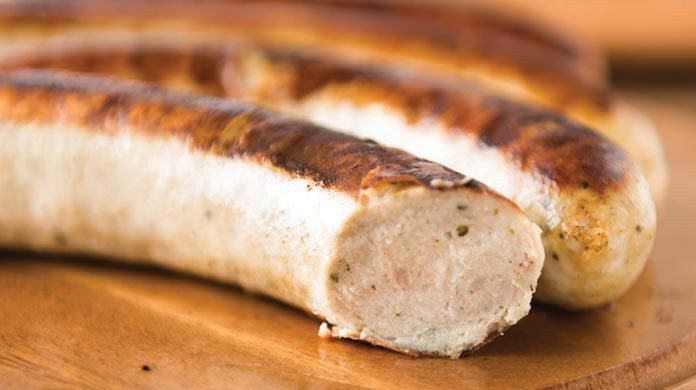 Smoked sausage from Karl Ehmer, distributed by Bosco Family Foods.