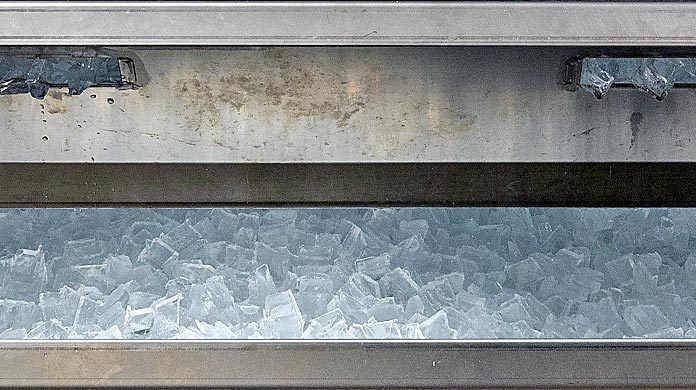 ice machines cubes handling ice storage bin lurking