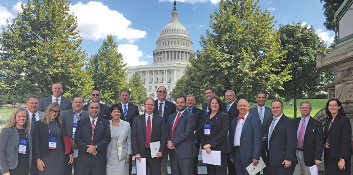 Randy Ruder with CMAA staff and fellow general managers meeting with lawmakers on Capitol Hill.