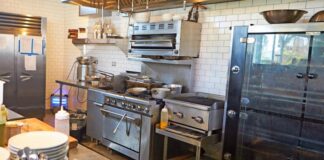 equipment & supply empty restaurant kitchen