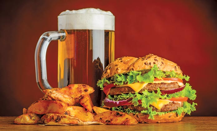 burger fries beer foodservice program