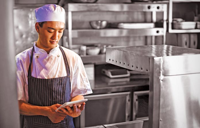 restaurant issues chef tablet kitchen