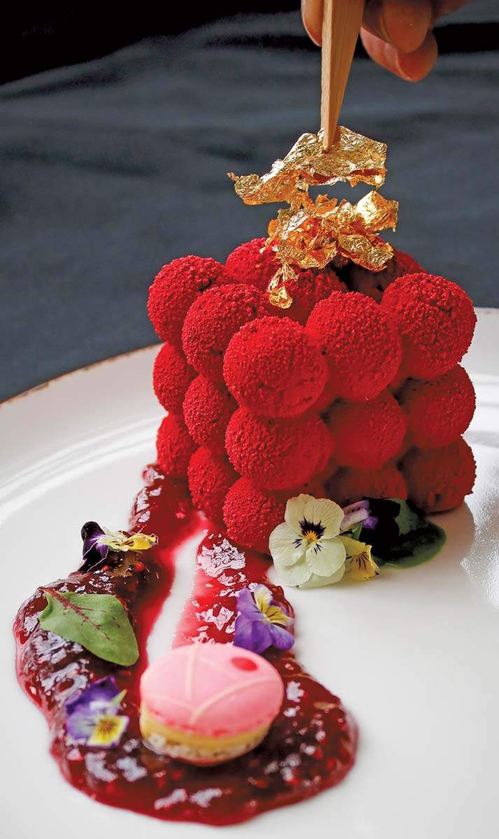 Raspberry Tesseract Dessert