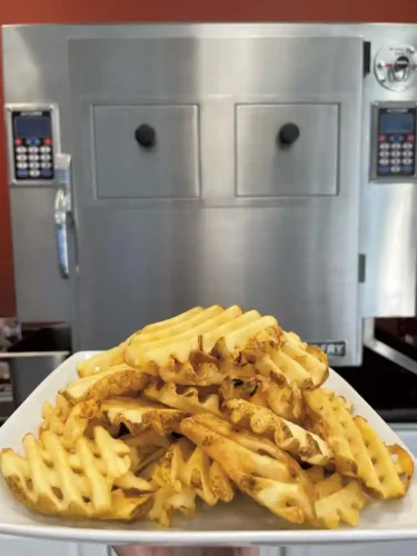 waffle fries with Autofry 40C double fryer