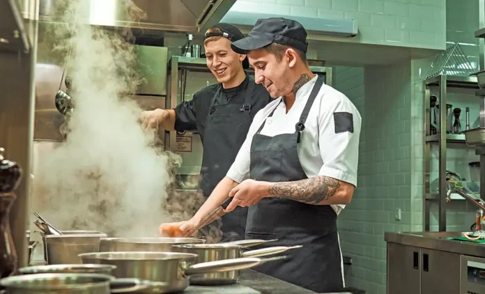 Improving Worker Performance kitchen cheerful chefs cooks