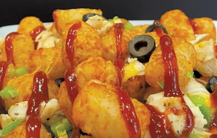 Family Entertainment Center BBQ Chicken Loaded Tater Tots