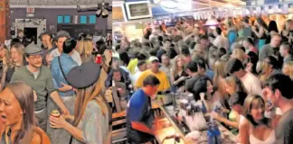 Bar Holidays Crowd Bartender