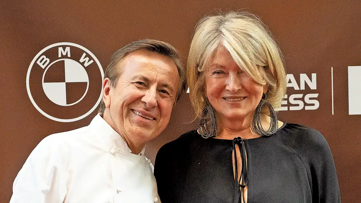 Chef Daniel Boulud and Martha Stewart