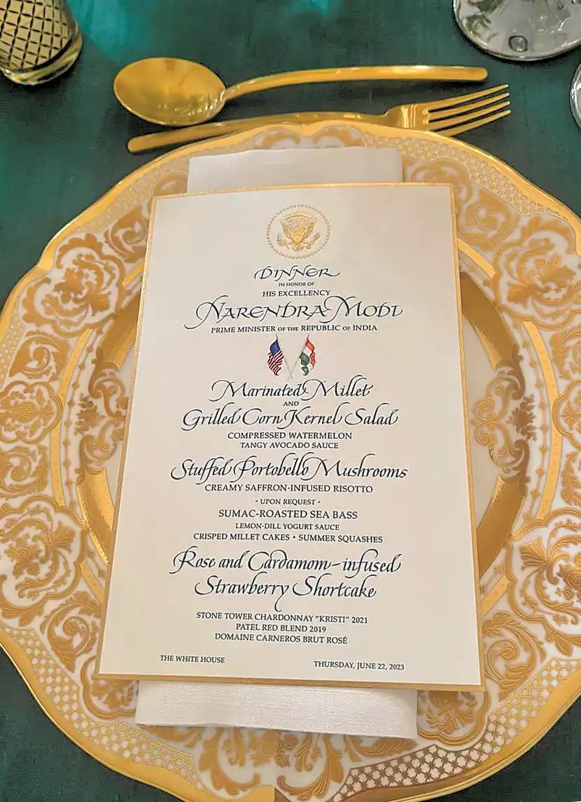 First plant-based White House State Dinner Menu 2023