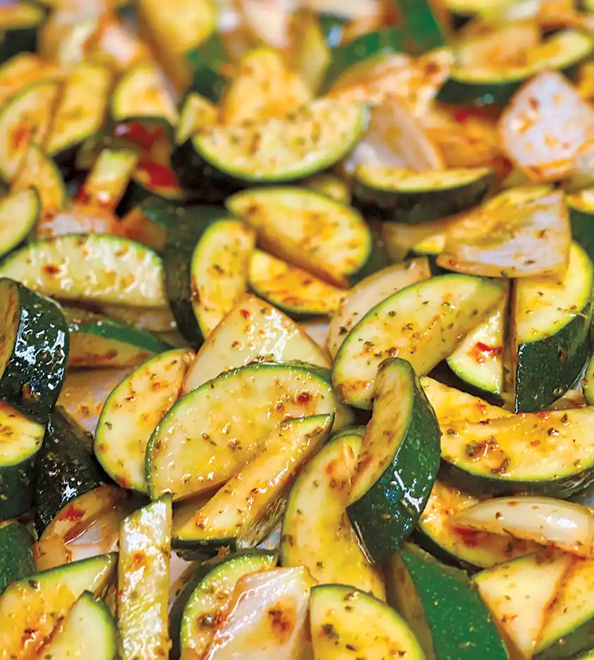 Zucchini before roasting