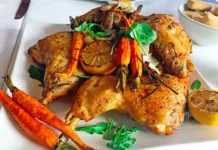 Baked Chicken and Roasted Carrots