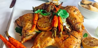 Baked Chicken and Roasted Carrots